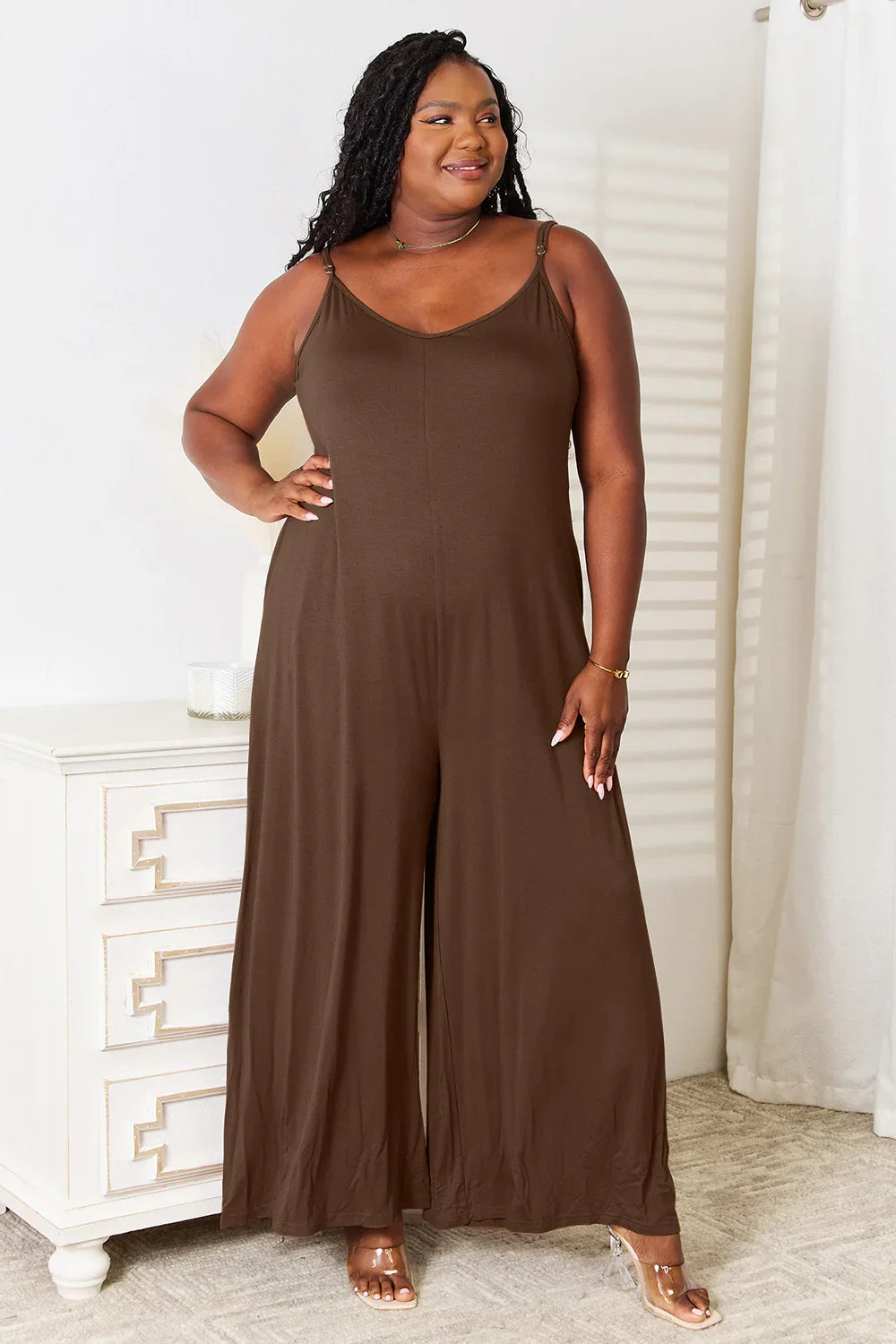 Soft Rayon Wide Leg Jumpsuit - Eva's Edition