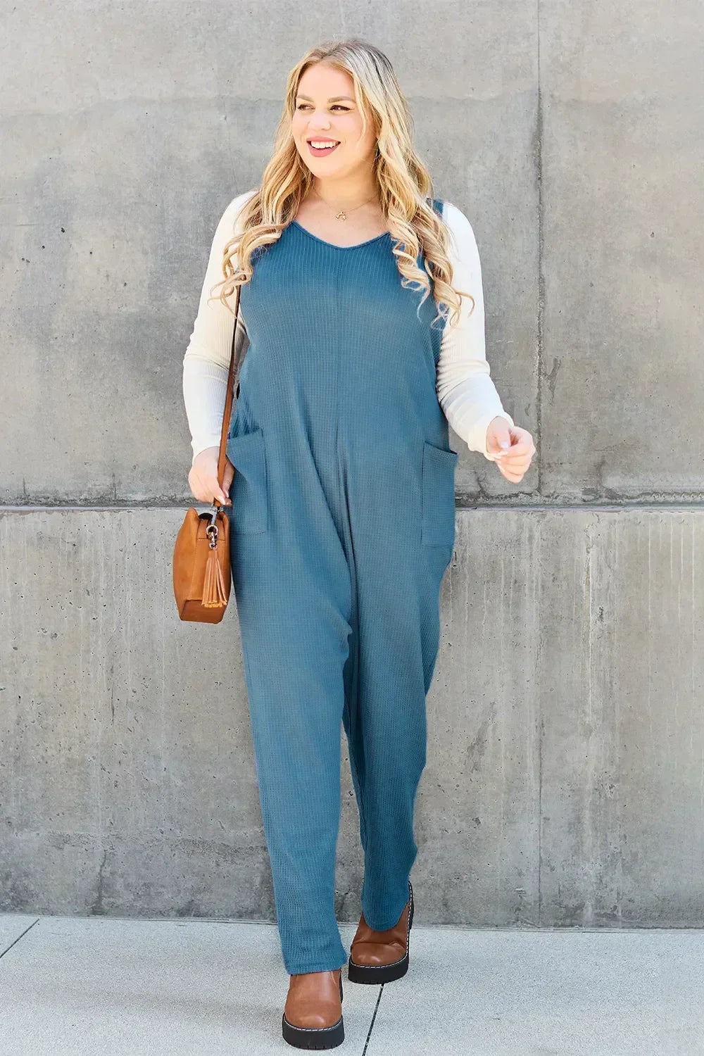 Double Take Full Size Sleeveless Straight Jumpsuit - Eva's Edition