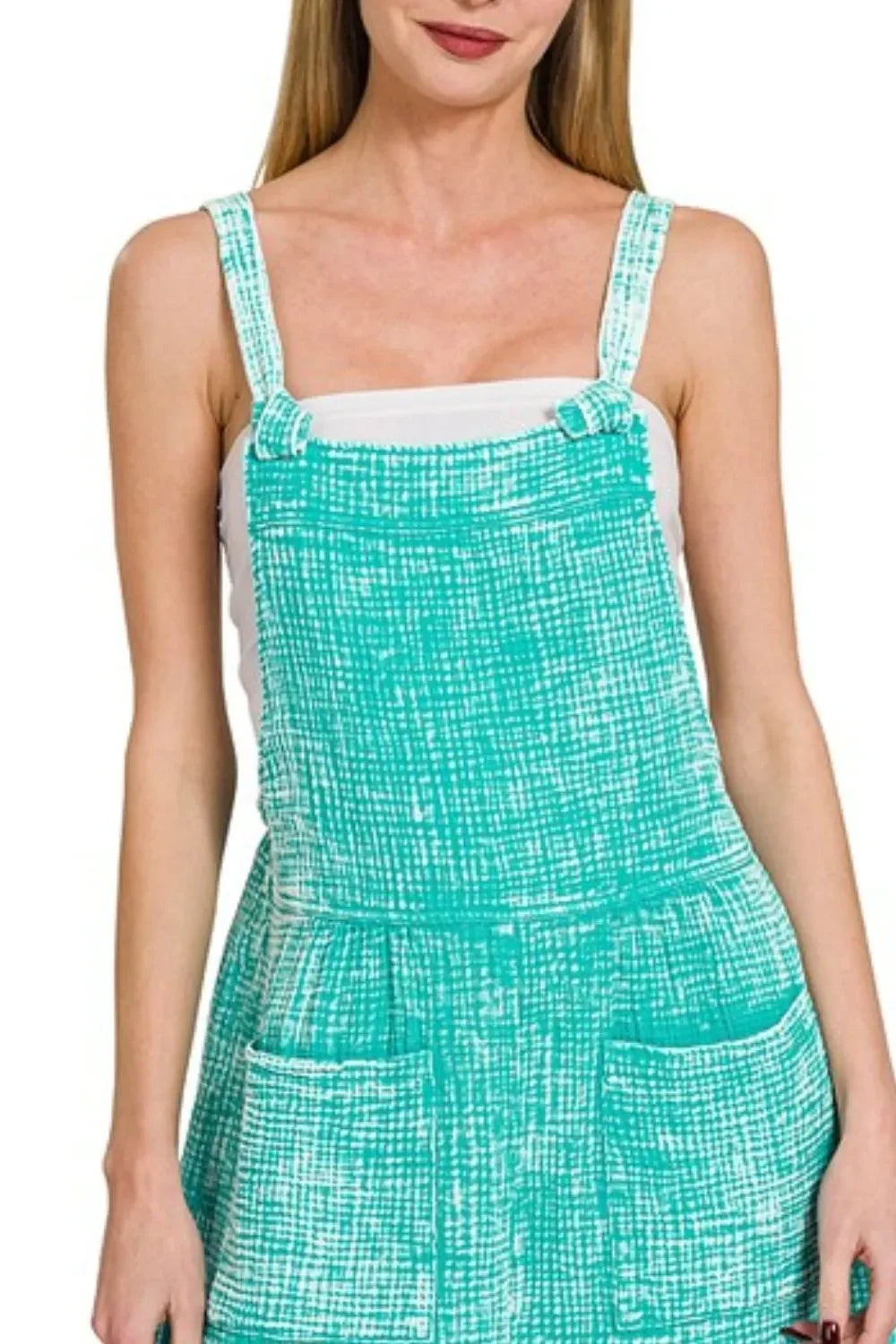Woven Double Gauze Acid Washed Romper - Eva's Edition