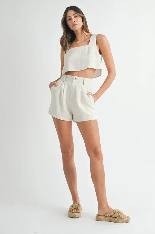 Sleeveless Crop Top and Shorts Set - Eva's Edition