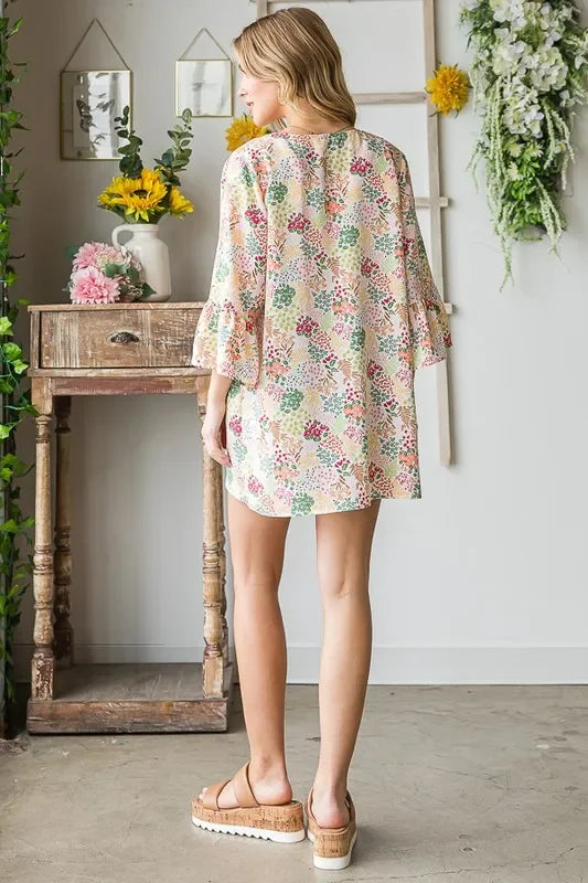 Multi Color Floral Open Cardigan Plus Size - Eva's Edition
