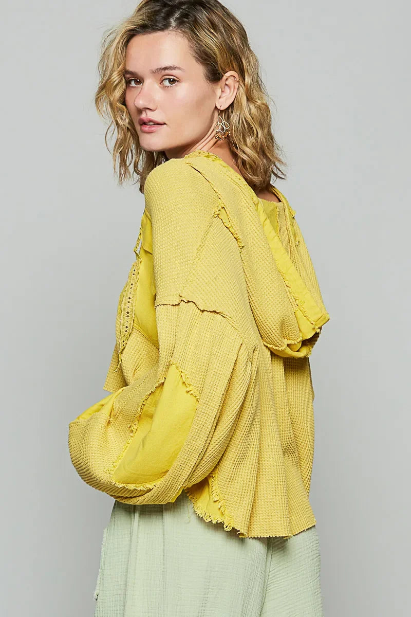 Raw Hem Cropped Hooded Jacket - Eva's Edition