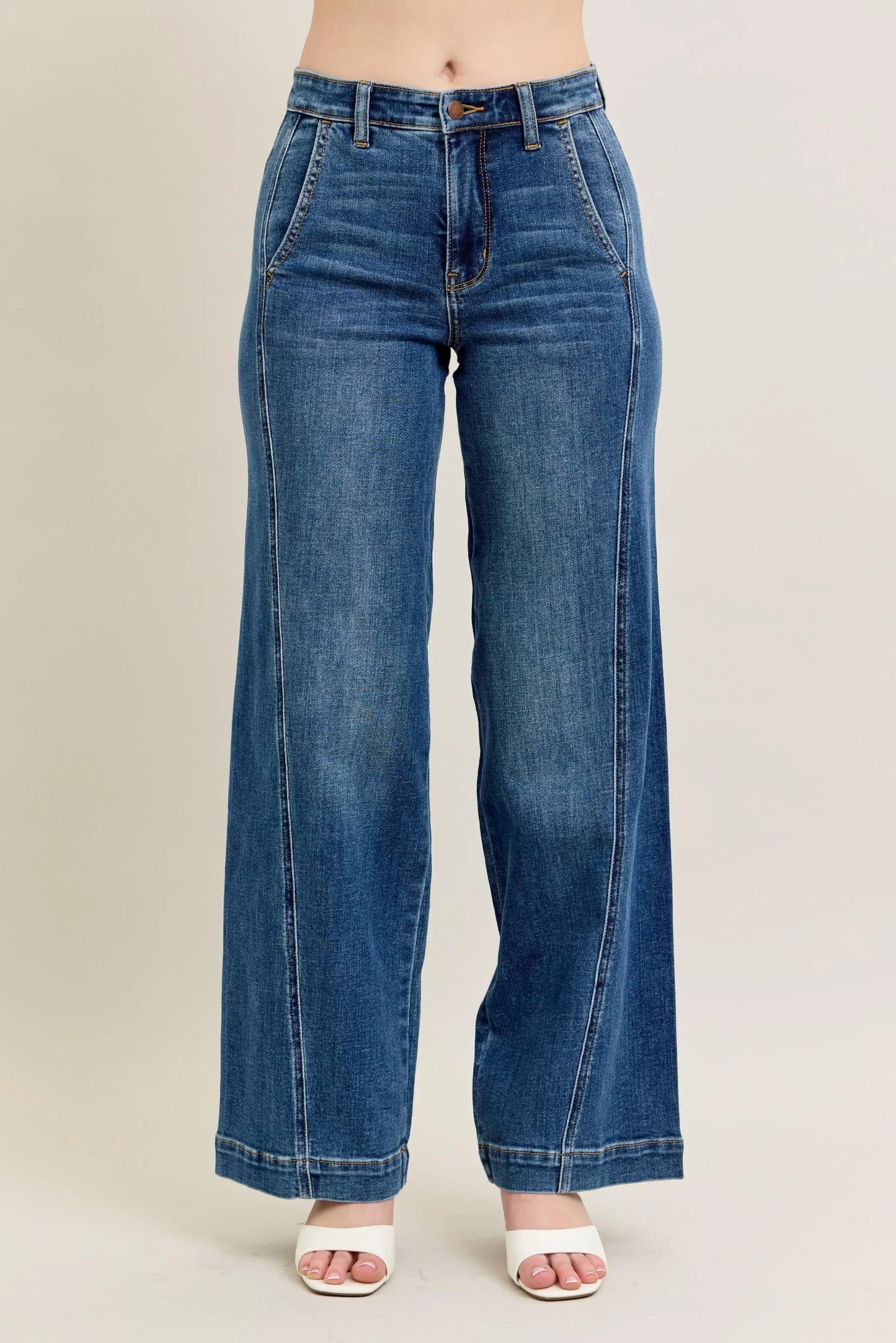 High Waist Wide Leg Jeans Plus Size - Eva's Edition
