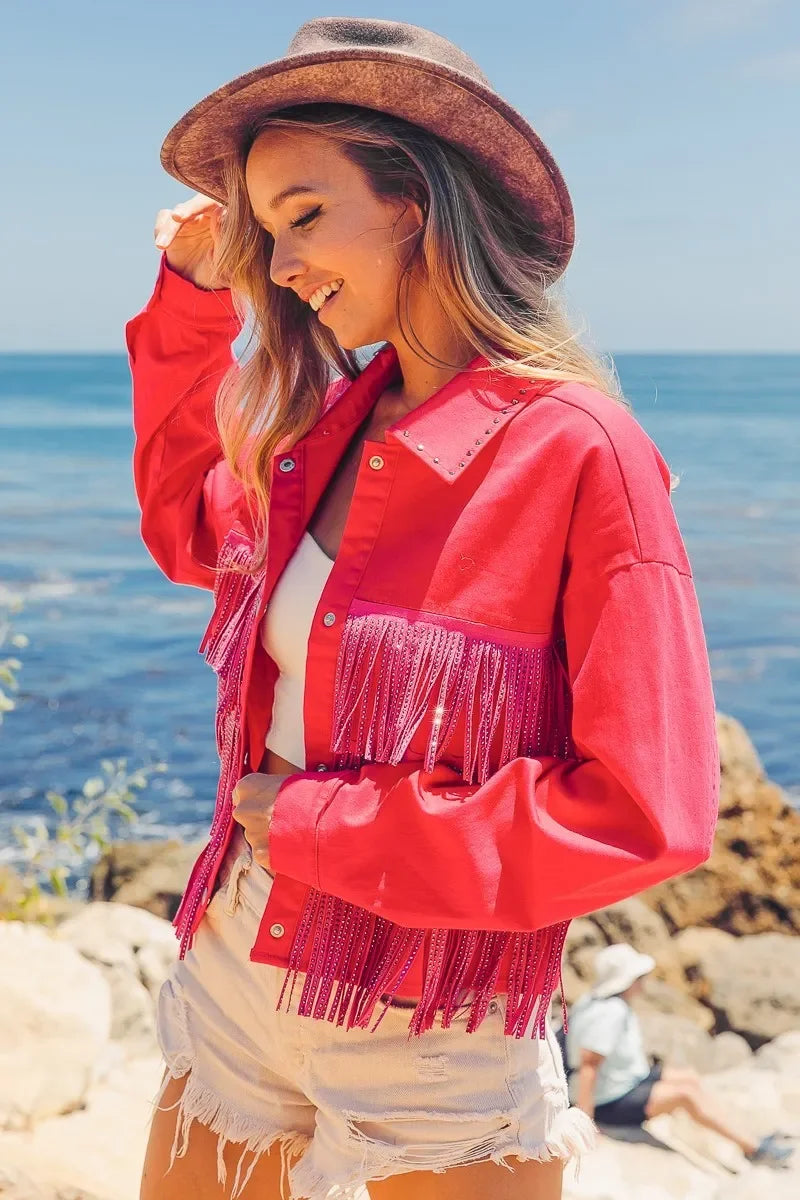 Studded Collar Jacket - Eva's Edition