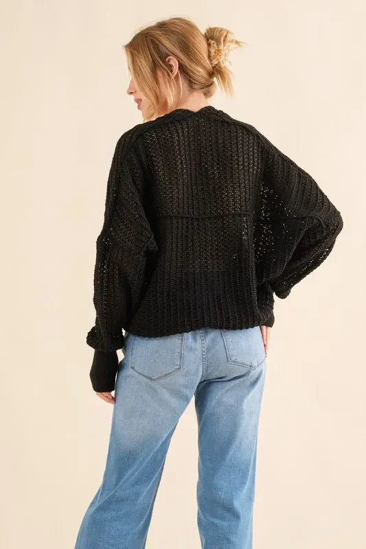 Fishnet Knitted Bolero Cardigan - Eva's Edition