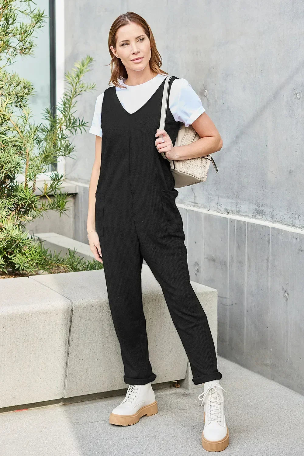 Double Take Full Size Sleeveless Straight Jumpsuit - Eva's Edition