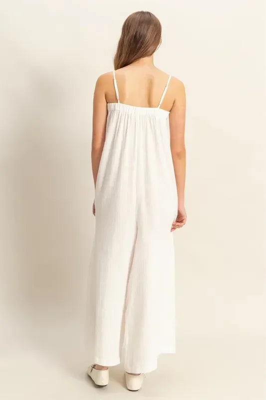 Double Gauze Super Flowy Cami Jumpsuit - Eva's Edition