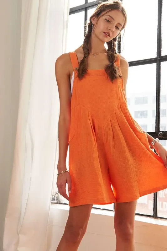 Wide Leg Overall Romper - Eva's Edition
