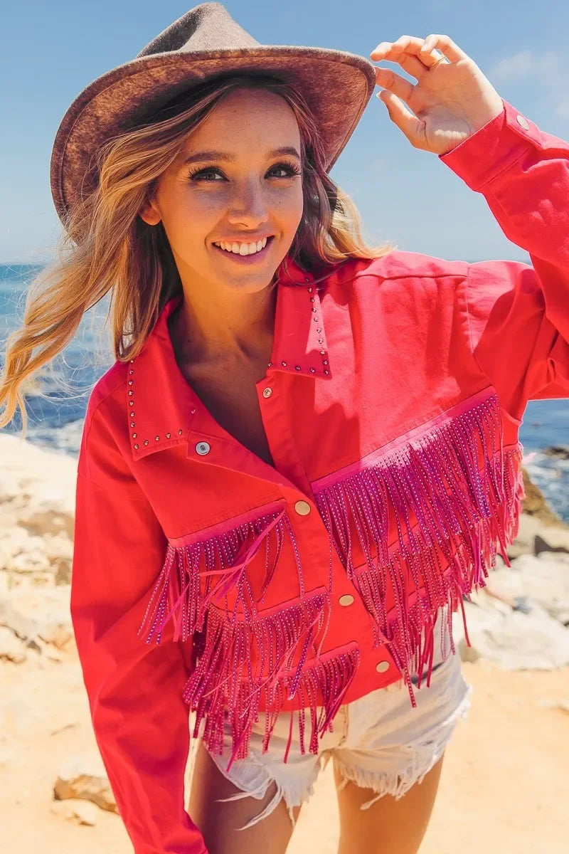 Studded Collar Jacket - Eva's Edition