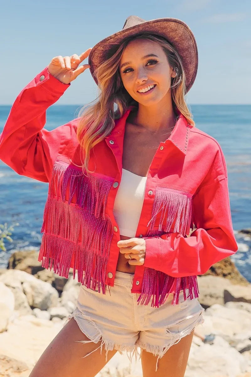 Studded Collar Jacket - Eva's Edition