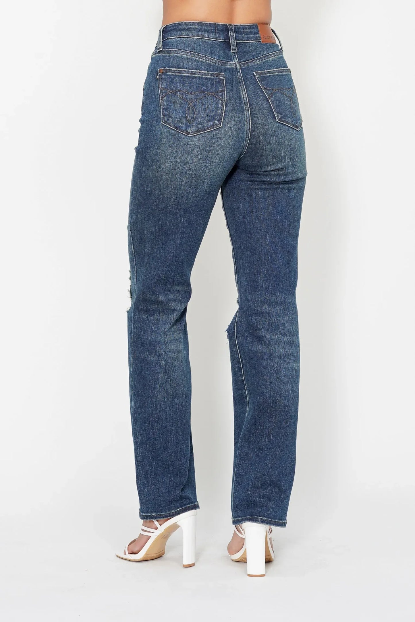 Ripped Knee Dad Jeans Plus Size - Eva's Edition