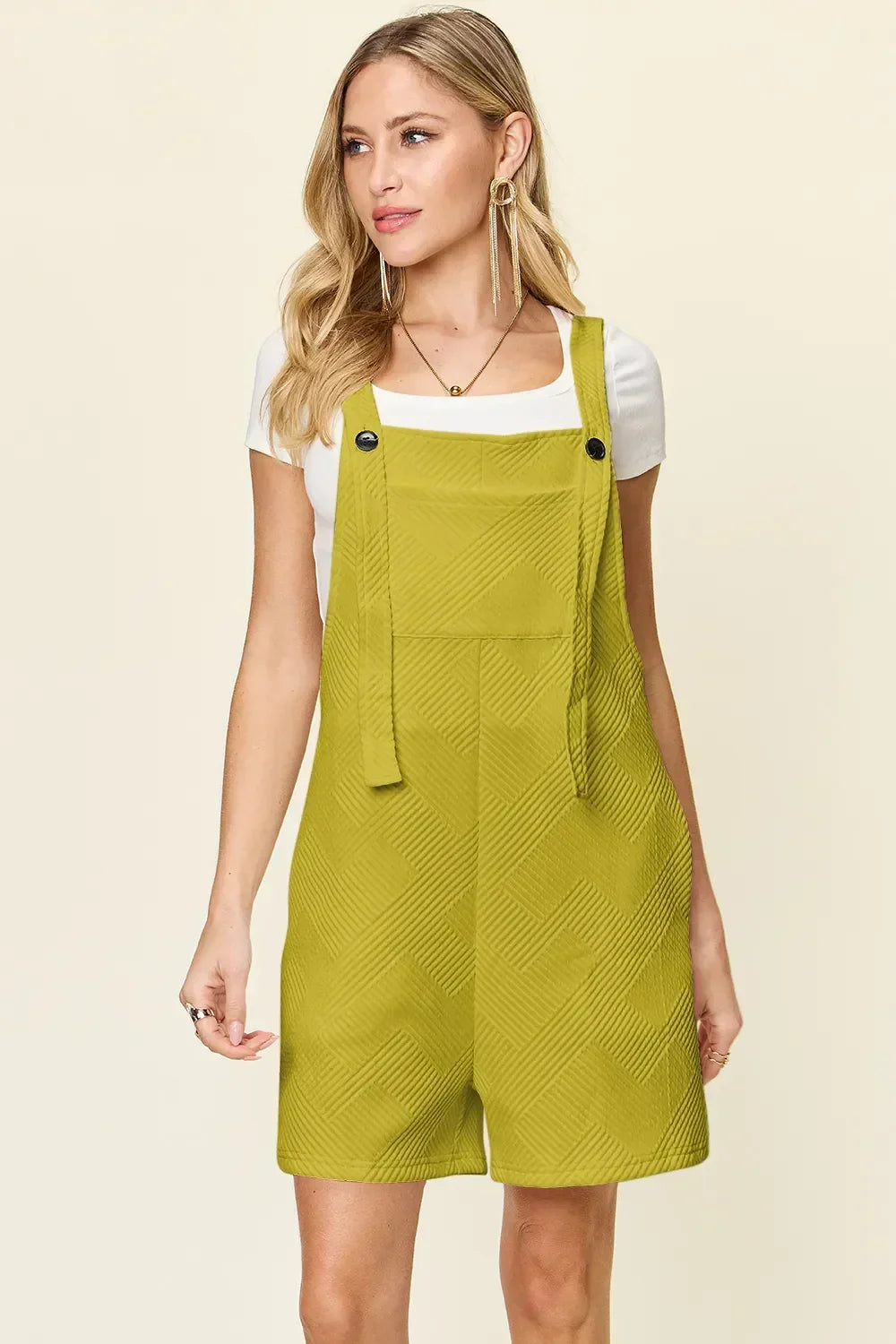 Double Take Full Size Texture Sleeveless Romper - Eva's Edition