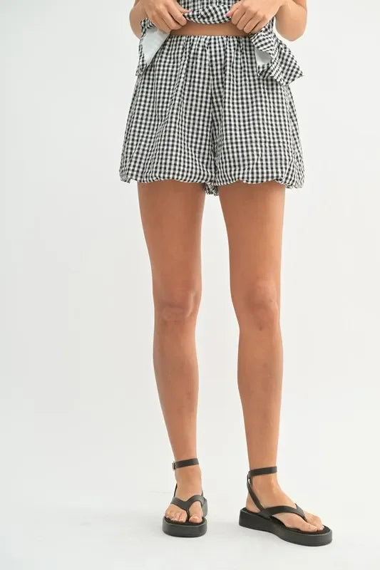 Gingham Tube Top and Shorts Set - Eva's Edition