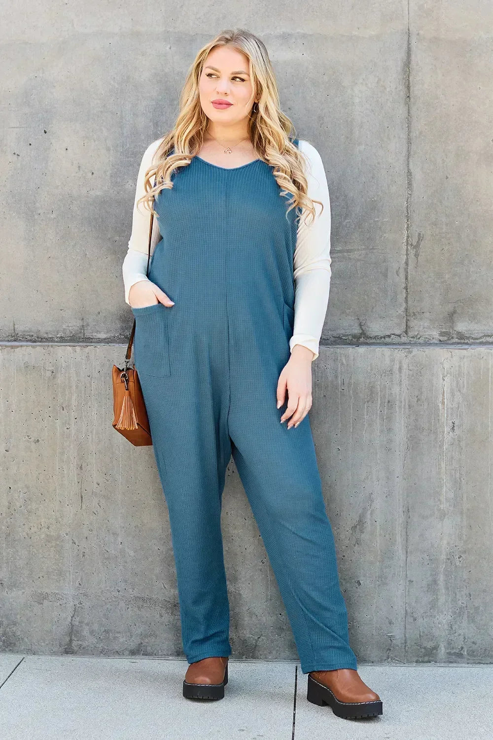 Double Take Full Size Sleeveless Straight Jumpsuit - Eva's Edition