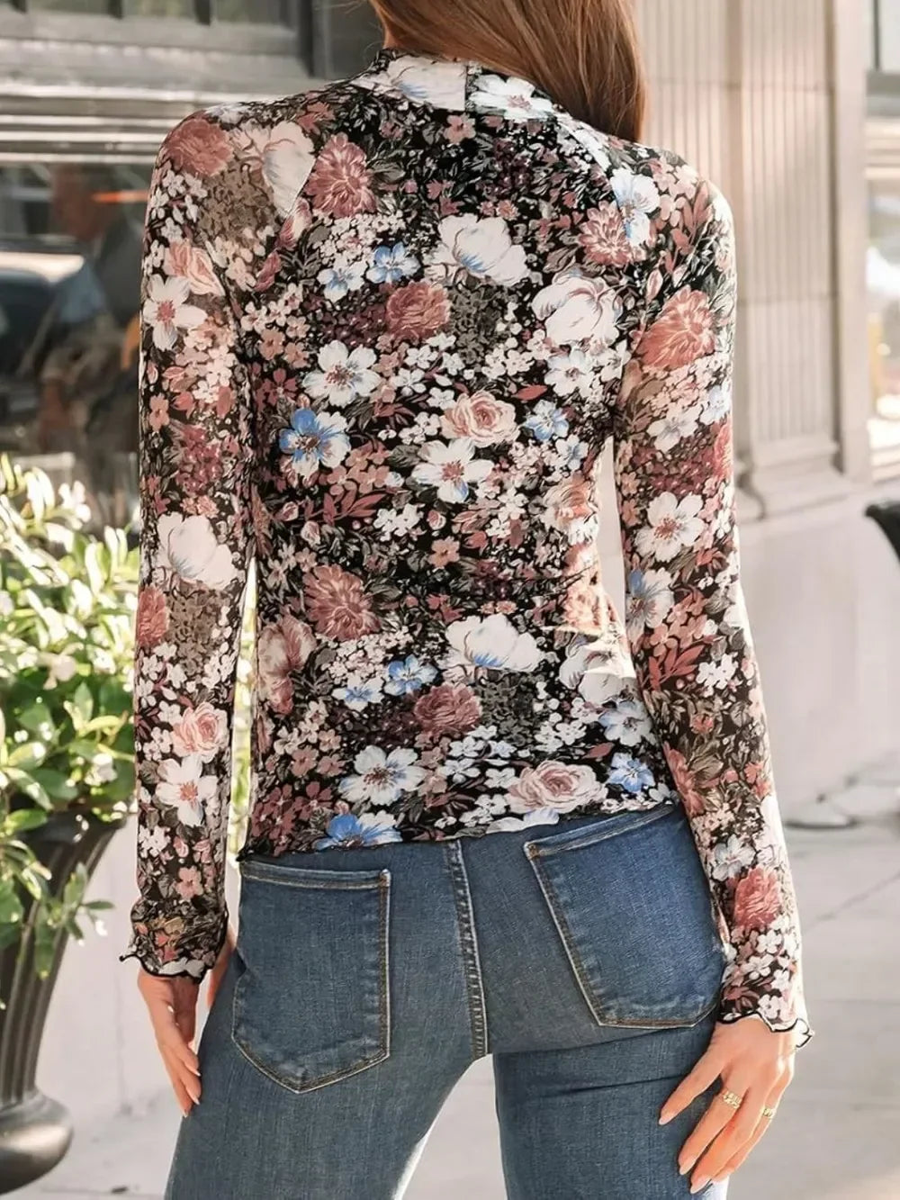 Lovelet Mock Neck Long Sleeve Top - Eva's Edition