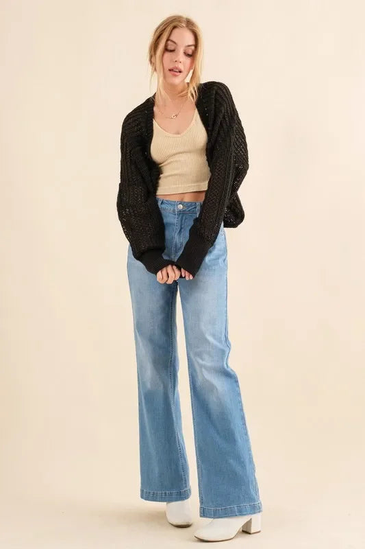 Fishnet Knitted Bolero Cardigan - Eva's Edition