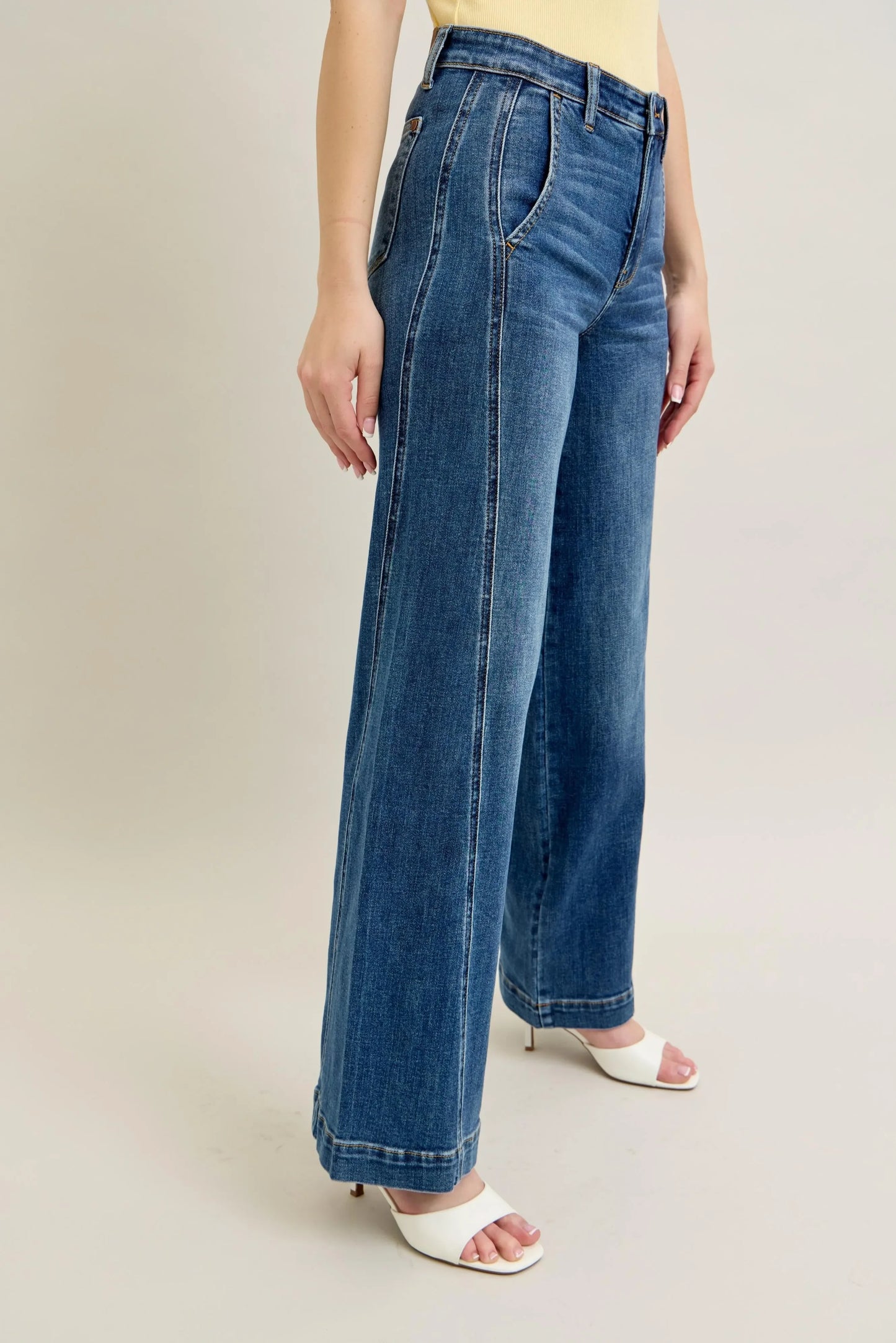 High Waist Wide Leg Jeans Plus Size - Eva's Edition
