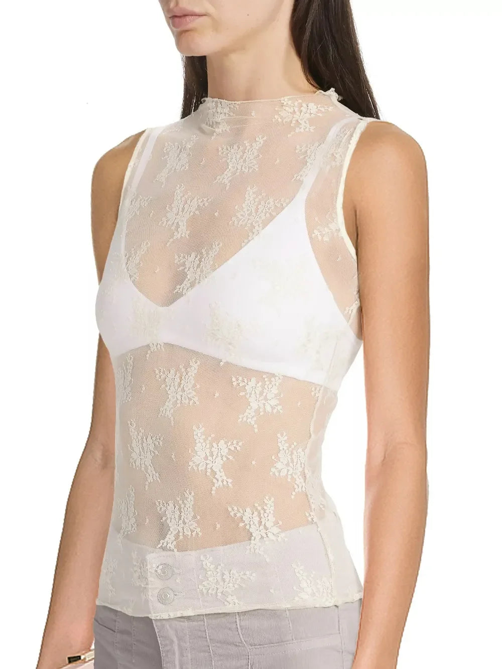 Lace Mock Neck Top - Eva's Edition