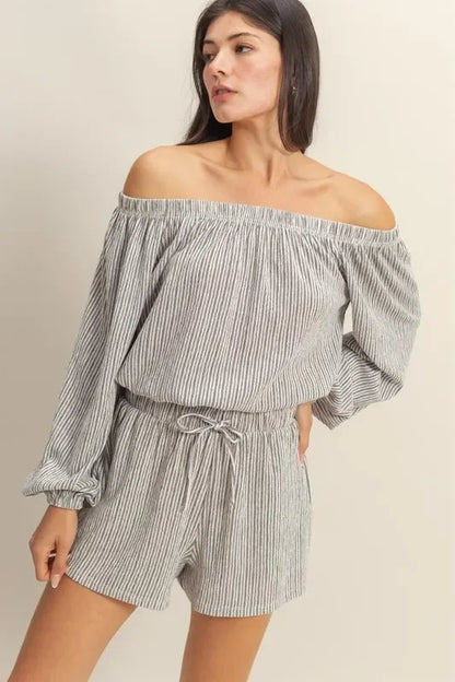 Off Shoulder Top and Shorts Set - Eva's Edition