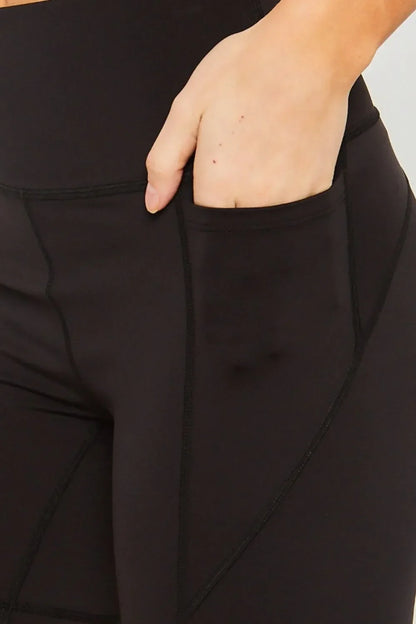 High Waist Seam Detail Active Shorts - Eva's Edition