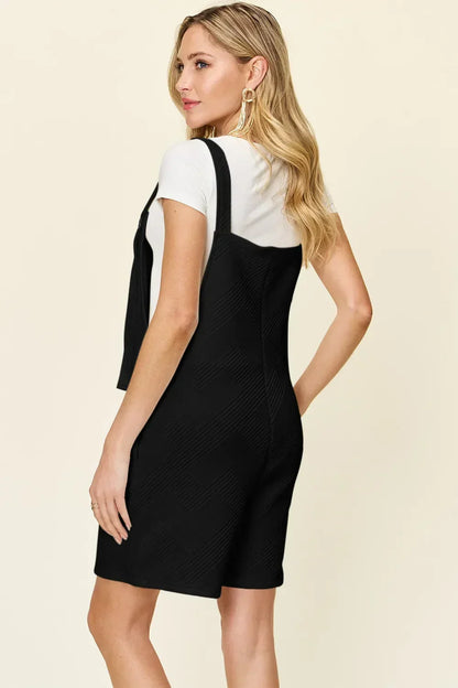 Double Take Full Size Texture Sleeveless Romper - Eva's Edition