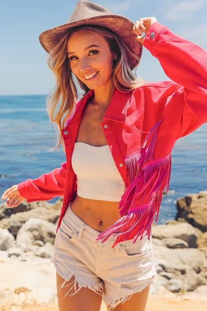 Studded Collar Jacket - Eva's Edition