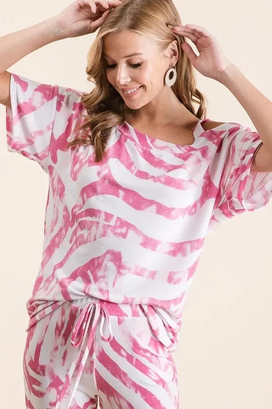 Zebra Print French Terry Top and Pants Set - Eva's Edition