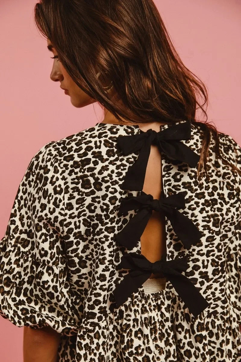 Leopard Denim Dress - Eva's Edition