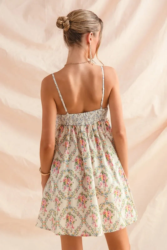 Floral Print Sleeveless Mini Dress - Eva's Edition
