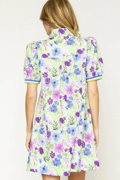 Short Puff Sleeve Mini Dress - Eva's Edition