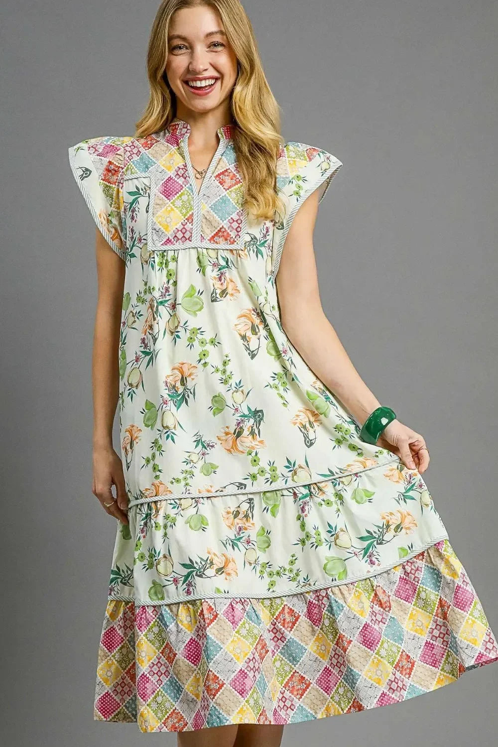 Patchwork Garden Midi Dress - Eva's Edition