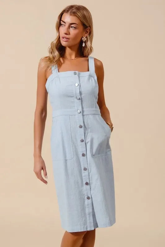 Front Pocket Pinafore Dress - Eva's Edition