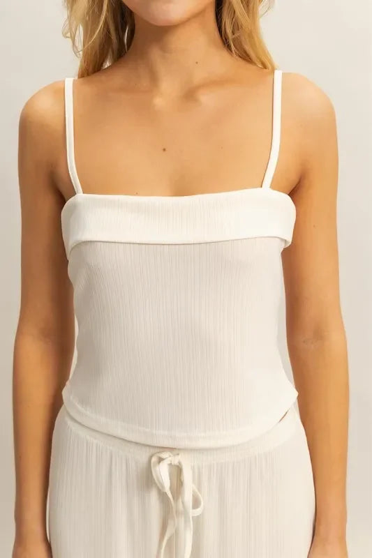 Rib Knit Cami Top and Pants Set - Eva's Edition