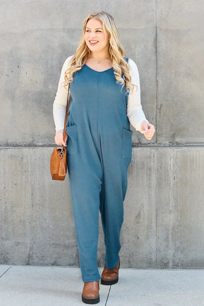 Double Take Full Size Sleeveless Straight Jumpsuit - Eva's Edition