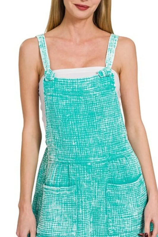 Woven Double Gauze Acid Washed Romper - Eva's Edition