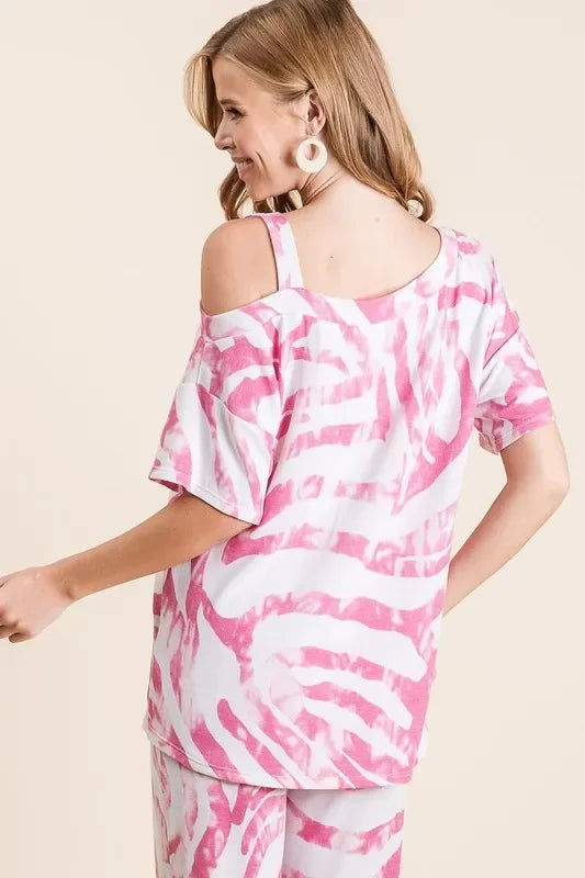 Zebra Print French Terry Top and Pants Set - Eva's Edition