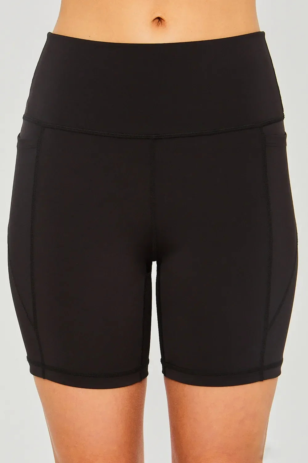High Waist Seam Detail Active Shorts - Eva's Edition