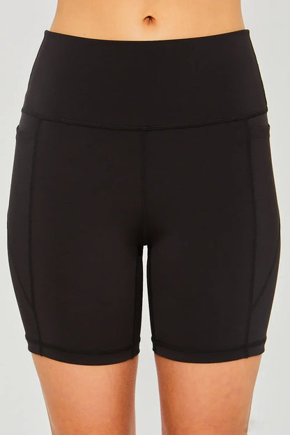 High Waist Seam Detail Active Shorts - Eva's Edition