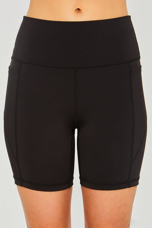 High Waist Seam Detail Active Shorts - Eva's Edition