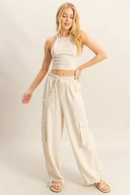 Crop Top and Cargo Pants Set - Eva's Edition