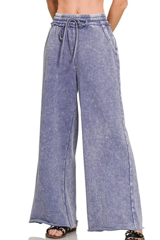 Fleece Palazzo Sweatpants with Pockets - Eva's Edition