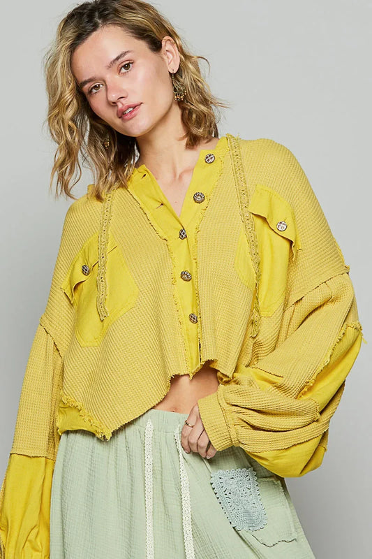 Raw Hem Cropped Hooded Jacket - Eva's Edition