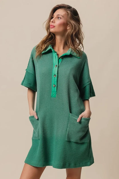 Dip Dye Mineral Washed Knit Dress - Eva's Edition