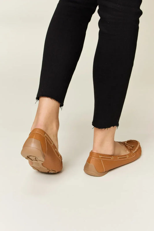 Bow Decor Flat Loafers - Eva's Edition