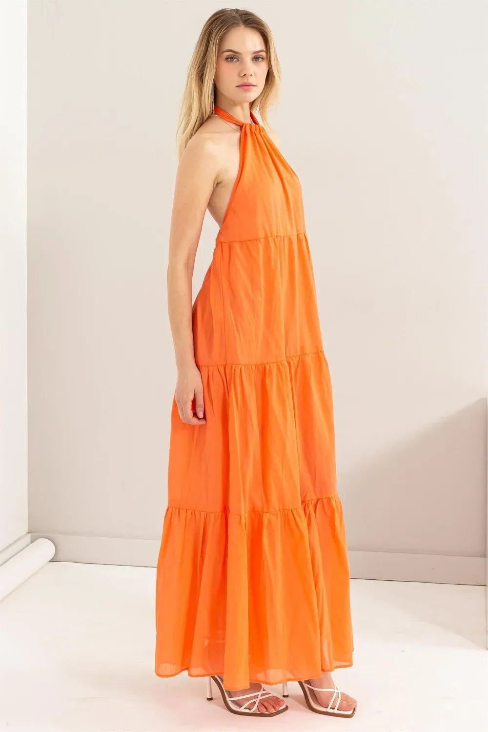 Halter Neck Cover Up Maxi Dress - Eva's Edition