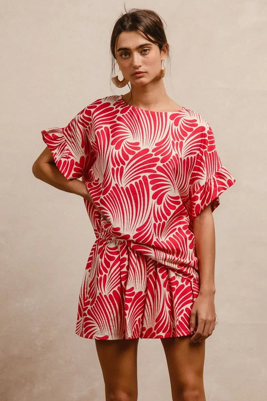 Woven Ruffled Sleeves Top - Eva's Edition