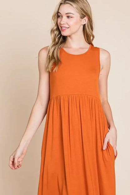 Sleeveless Maxi Dress with Pockets - Eva's Edition