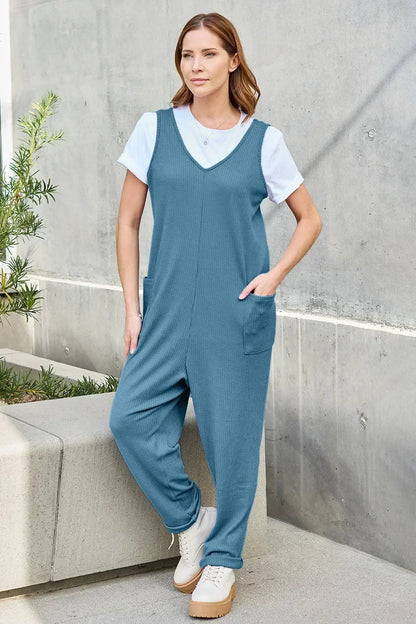 Double Take Full Size Sleeveless Straight Jumpsuit - Eva's Edition