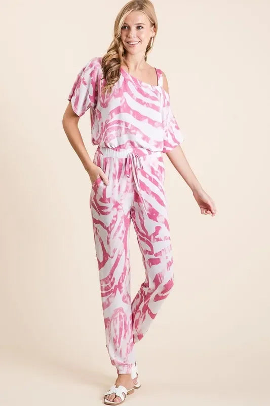Zebra Print French Terry Top and Pants Set - Eva's Edition