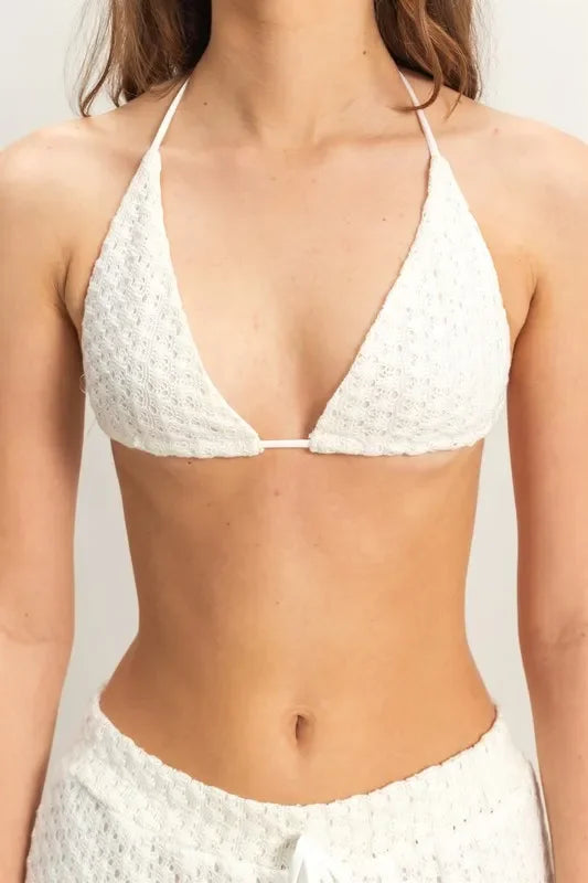 Crochet Bra and Drawstring Pants Set - Eva's Edition
